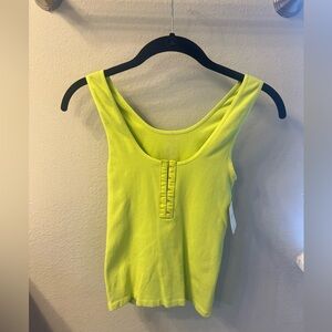 NWT free people lime green tank